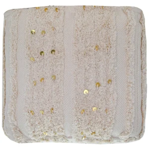 Amala Sequin Tufted Pouf Premium^* Hot
