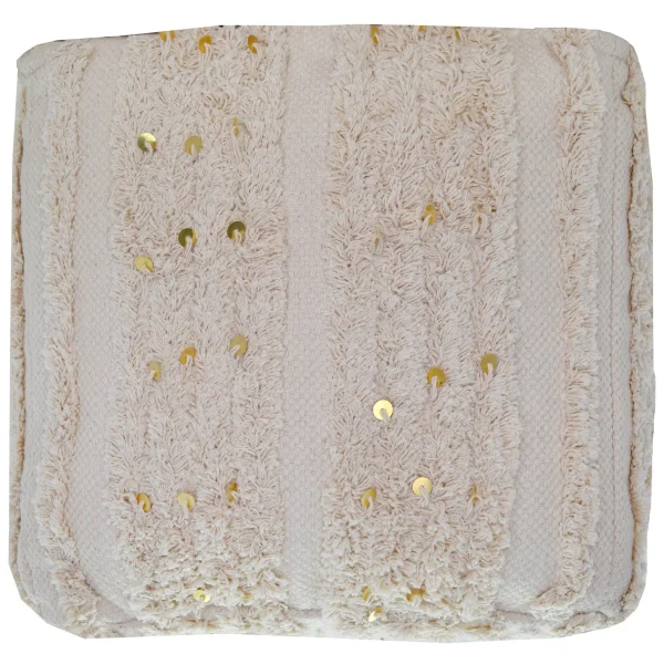 Amala Sequin Tufted Pouf Premium^* Hot