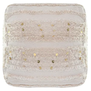 Amala Sequin Tufted Pouf Premium^* Hot