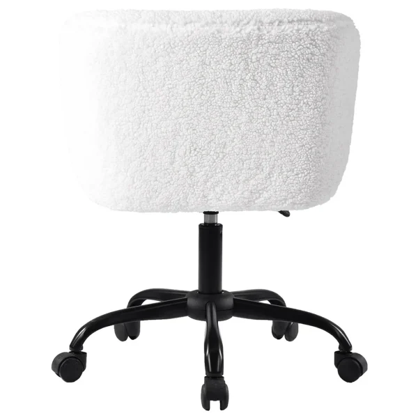 Aubrey White Sherpa Office Chair Featured^* Discount