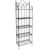 Black 5 Tier Gothic Baker Rack With Metal Wire Shelves Promotion^* New