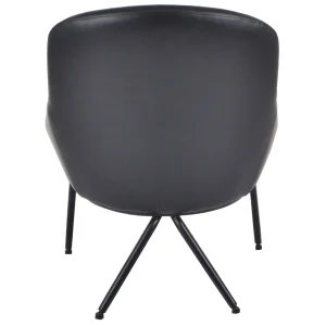 Black Faux L Armless Chair Kd Less Expensive^* Cheap