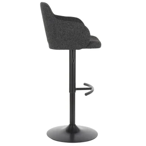 Bryce Adjustable Barstool, Dark Grey Good Quality^* Outlet