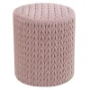 Cheryl Quilted Ottoman, Blush Discount^* Online