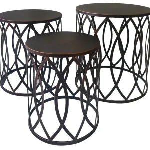Copper Round Metal Side Table, Large Promotion^* New