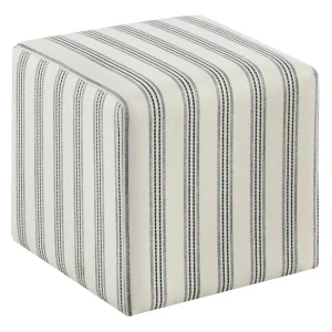Cottage Thin Striped Ottoman Promotion^* Cheap