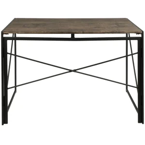 Dakota Black & Brown Industrial Modern Office Desk Bargain Sale^* Cheap