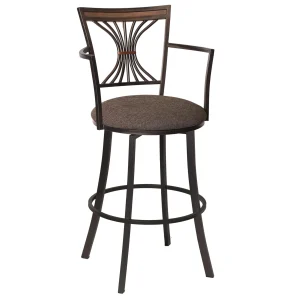 Devon Oversized Brown Barstool With Arms, 30 Discount Online^* Best Sale