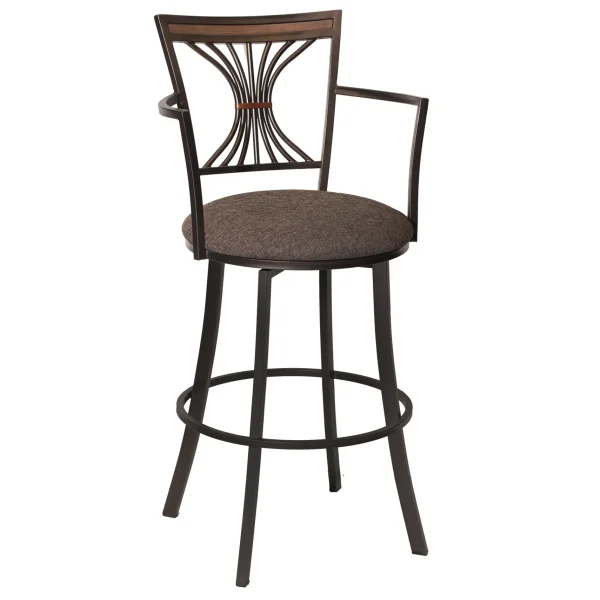 Devon Oversized Brown Barstool With Arms, 30 Discount Online^* Best Sale