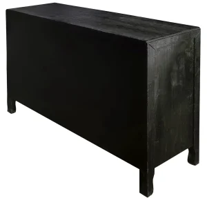 2-Door Carved Black Long Cabinet Opening Sales^* Outlet