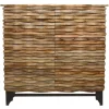 2-Door Wave Wood Carved Cabinet Clearance^* New
