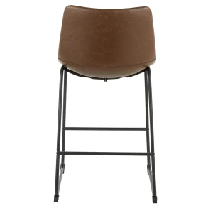 Drake Espresso Faux Leather Modern Industrial Barstool, 30 Flash Sale^* Hot
