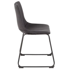 Drake Modern Industrial Dining Chair, Grey Discount Online^* Cheap