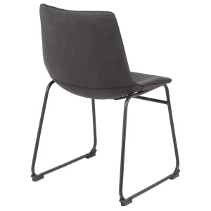 Drake Modern Industrial Dining Chair, Grey Discount Online^* Cheap