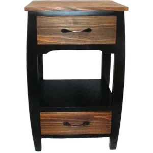 2 Drawer 1 Shelf Wood Side Table Fashion^* Discount