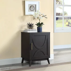 Ezra Dark Brown Cabinet With Gold Handle Promotion^* Store