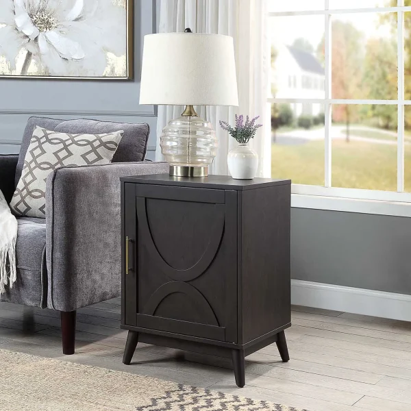 Ezra Dark Brown Cabinet With Gold Handle Promotion^* Store