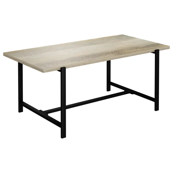 Found & Fable Loggy Wood & Metal Dining Table, 71 Good Quality^* Discount
