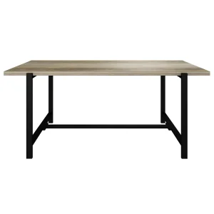 Found & Fable Loggy Wood & Metal Dining Table, 71 Good Quality^* Discount