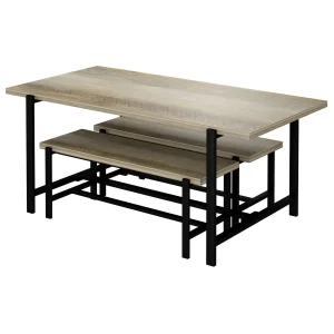 Found & Fable Loggy Wood & Metal Dining Table, 71 Good Quality^* Discount
