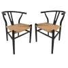 Found & Fable Set Of 2 Denise Black Wishbone Dining Chair Premium^* Best