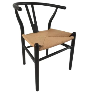 Found & Fable Set Of 2 Denise Black Wishbone Dining Chair Premium^* Best