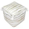 Gold Foil Print Tassel Pouf Discount^* Discount