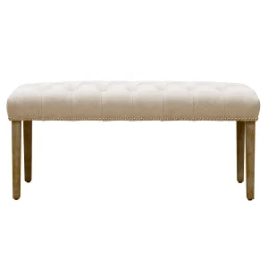 Grace Mitchell Bailey Tufted Bench With Ring Accents, Kd Discount^* Online