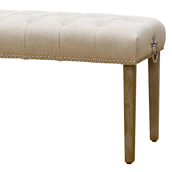 Grace Mitchell Bailey Tufted Bench With Ring Accents, Kd Discount^* Online