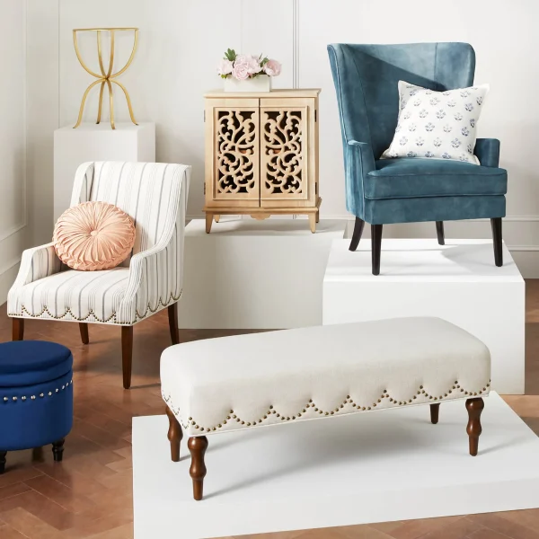 Grace Mitchell Ellery Bench With Scalloped Nailheads Promotion^* Flash Sale