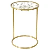 Grace Mitchell Round Gold Accent Table With Glass Top Fashion^* Cheap
