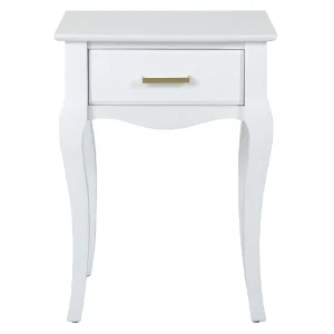 Grace Mitchell Scarlett White End Table Good Quality^* Cheap