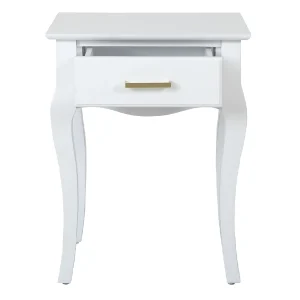 Grace Mitchell Scarlett White End Table Good Quality^* Cheap