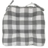 Grey Cotton Buffalo Check Chair Pad Cheaper^* Sale