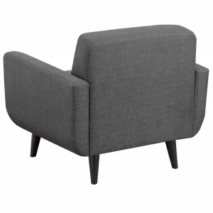 Hadley Tufted Back Accent Chair, Charcoal Grey Flash Sale^* Discount