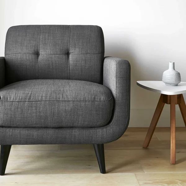 Hadley Tufted Back Accent Chair, Charcoal Grey Flash Sale^* Discount
