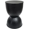 Hammered Metal Accent Table, Black Low Price^* New