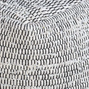 Honeybloom Black & Cream Pouf Discount Online^* Best Sale