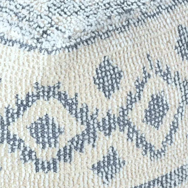 Honeybloom Blue & Cream Pouf Low Price^* Fashion