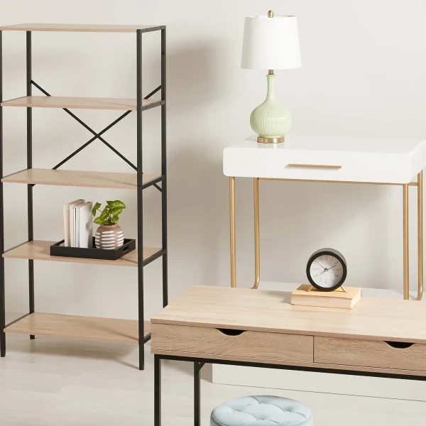 Honeybloom Burnaby 4-Tier Wood & Metal Shelf Opening Sales^* Shop