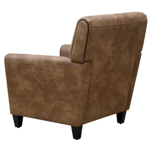 Honeybloom Dylan Brown Faux Leather Arm Chair Flash Sale^* Cheap