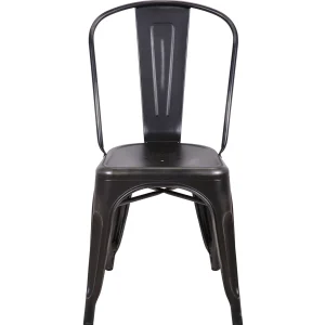 Honeybloom Idris Black Metal Dining Chair Good Quality^* Clearance