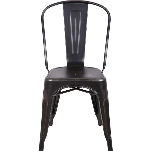 Honeybloom Idris Black Metal Dining Chair Good Quality^* Clearance