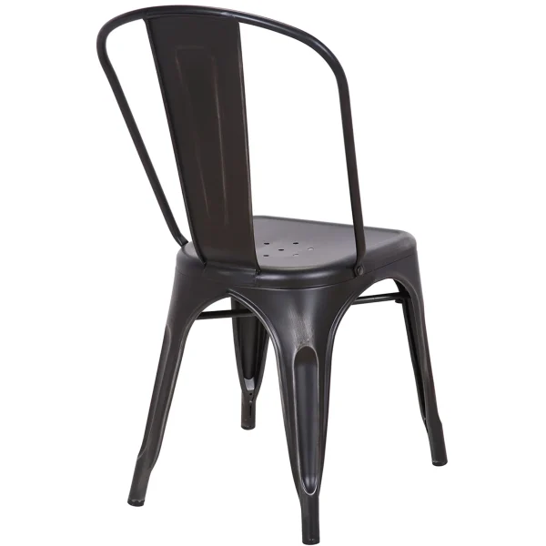 Honeybloom Idris Black Metal Dining Chair Good Quality^* Clearance