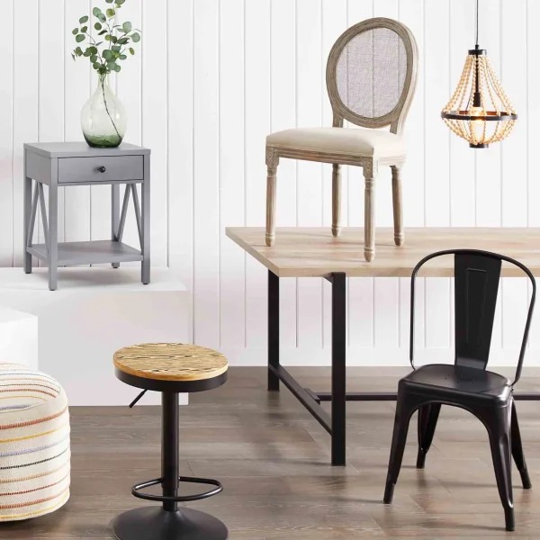 Honeybloom Idris Black Metal Dining Chair Good Quality^* Clearance