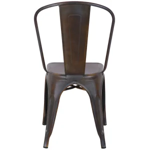 Honeybloom Idris Bronze Metal Dining Chair Discount^* Cheap