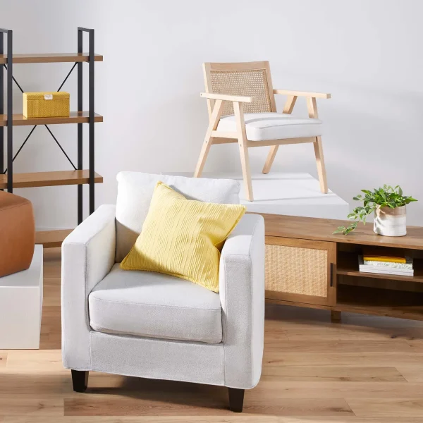 Honeybloom Kanon White Oak Accent Chair Opening Sales^* Best Sale