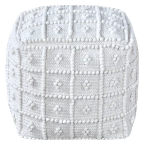 Honeybloom Knots Cream Pouf Exquisite Gifts^* Outlet