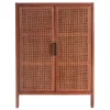 Honeybloom Wood Rattan Door Cabinet Premium^* New