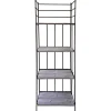 63In. Metal Baker Rack With Folding Wood Top Shelves Featured^* Store